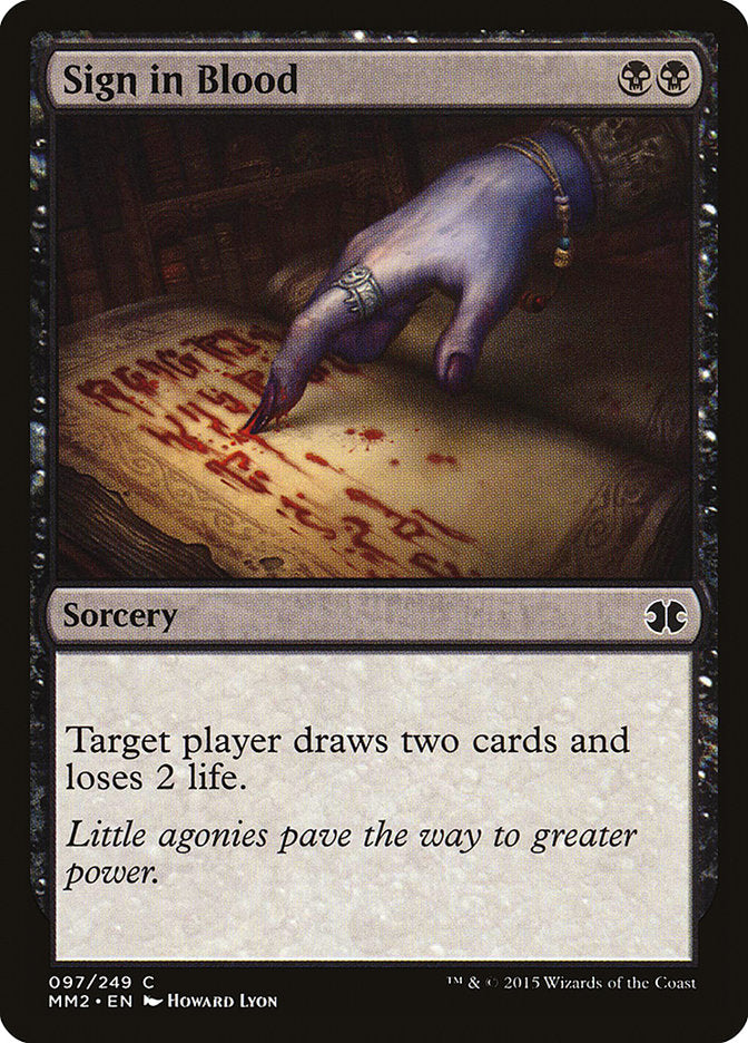 Sign in Blood [Modern Masters 2015] | D20 Games