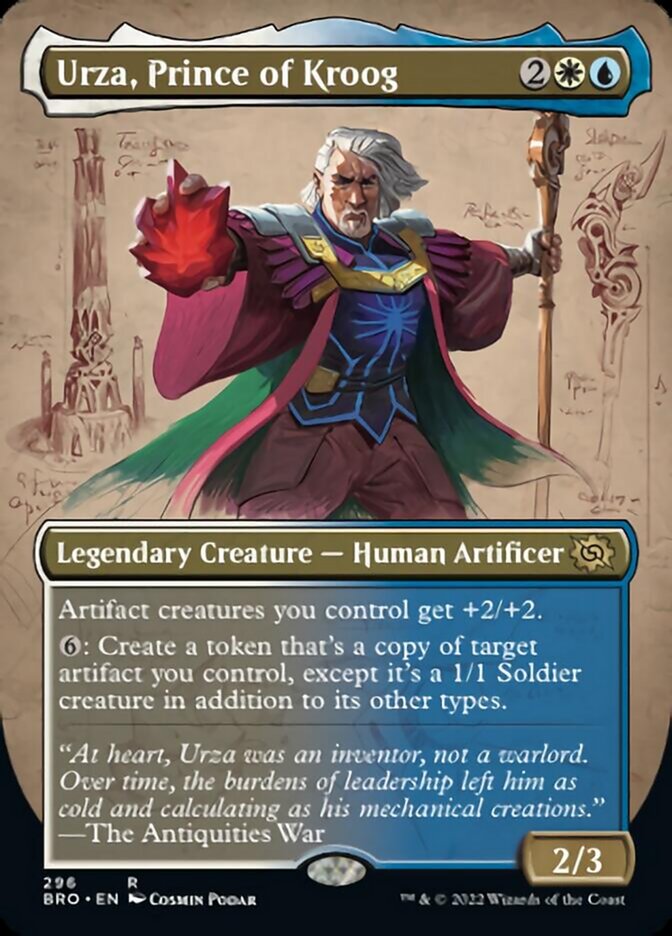 Urza, Prince of Kroog (Borderless Alternate Art) [The Brothers' War] | D20 Games