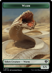 Wurm // Spider Double-Sided Token [Commander Masters Tokens] | D20 Games
