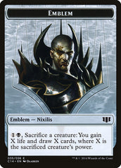 Ob Nixilis of the Black Oath Emblem // Zombie (016/036) Double-sided Token [Commander 2014 Tokens] | D20 Games