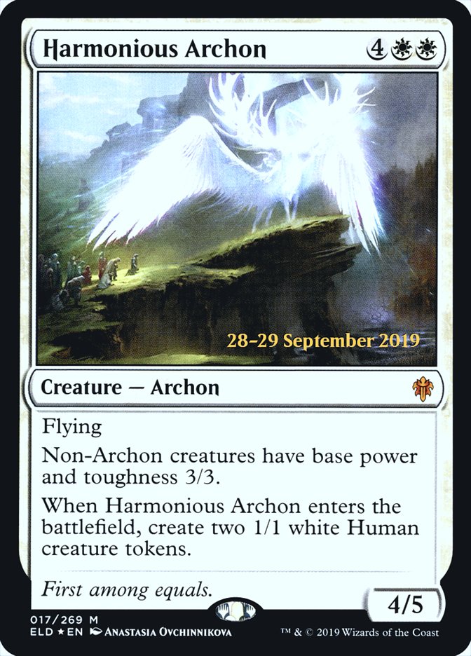 Harmonious Archon  [Throne of Eldraine Prerelease Promos] | D20 Games