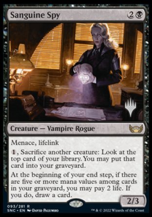 Sanguine Spy (Promo Pack) [Streets of New Capenna Promos] | D20 Games