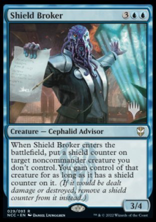 Shield Broker (Promo Pack) [Streets of New Capenna Commander Promos] | D20 Games