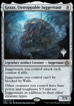 Graaz, Unstoppable Juggernaut (Promo Pack) [Phyrexia: All Will Be One Promos] | D20 Games