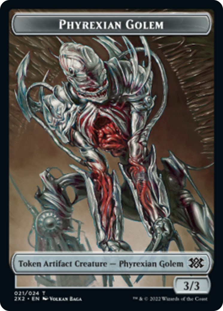 Drake // Phyrexian Golem Double-sided Token [Double Masters 2022 Tokens] | D20 Games