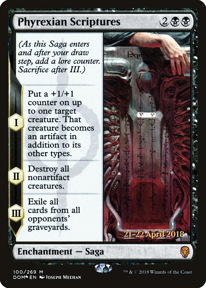 Phyrexian Scriptures  [Dominaria Prerelease Promos] | D20 Games