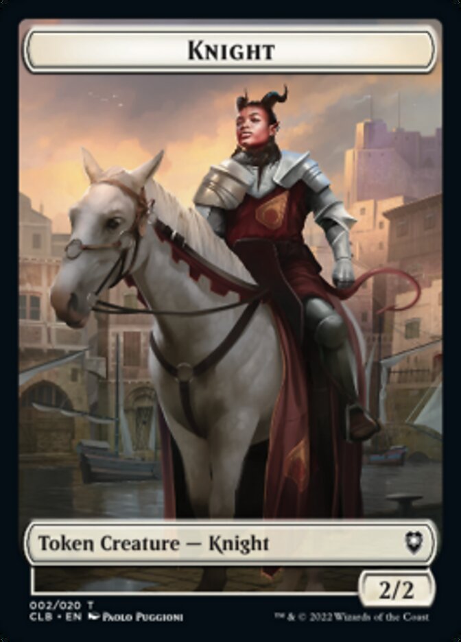 Treasure // Knight Double-sided Token [Commander Legends: Battle for Baldur's Gate Tokens] | D20 Games