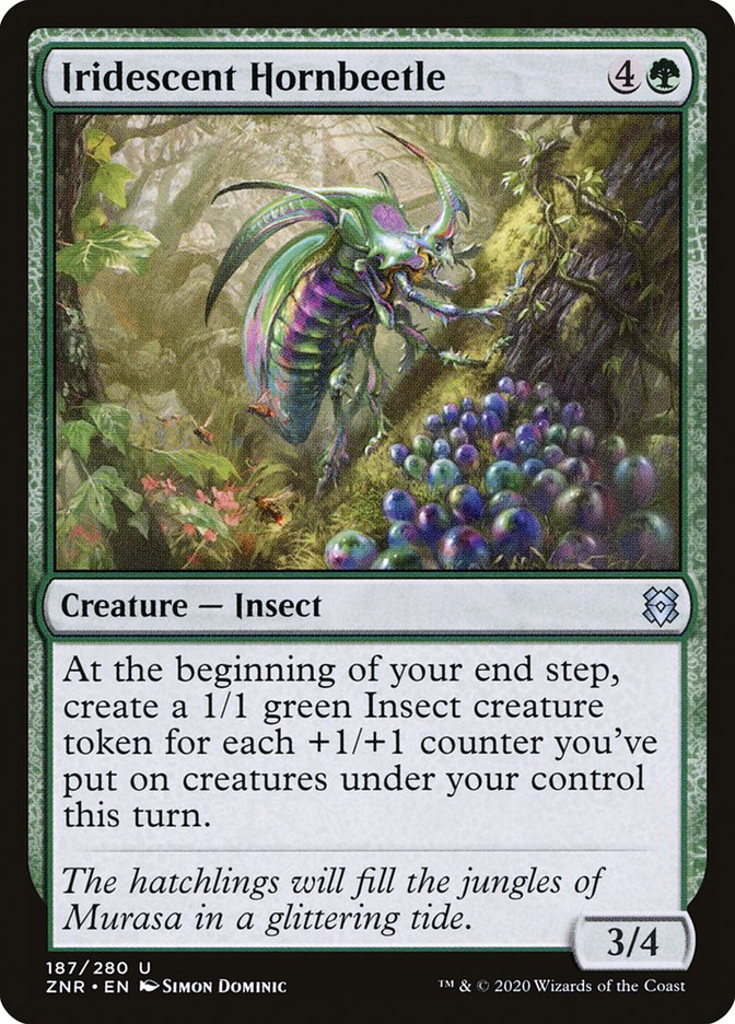 Iridescent Hornbeetle [Zendikar Rising] | D20 Games