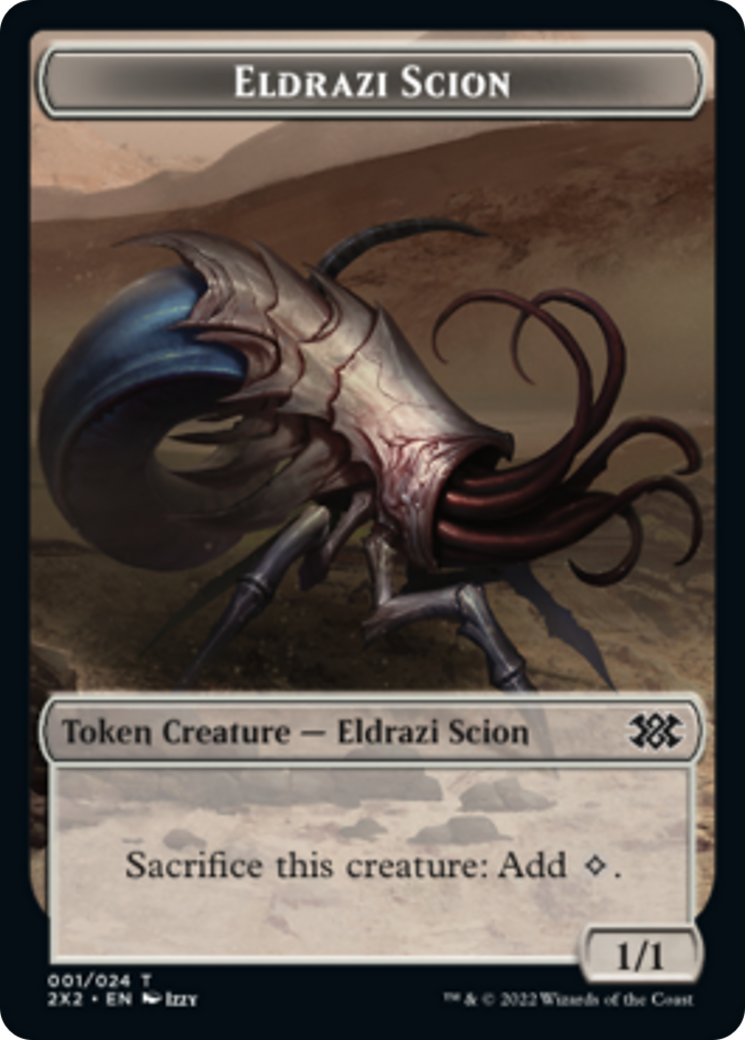Saproling // Eldrazi Scion Double-sided Token [Double Masters 2022 Tokens] | D20 Games