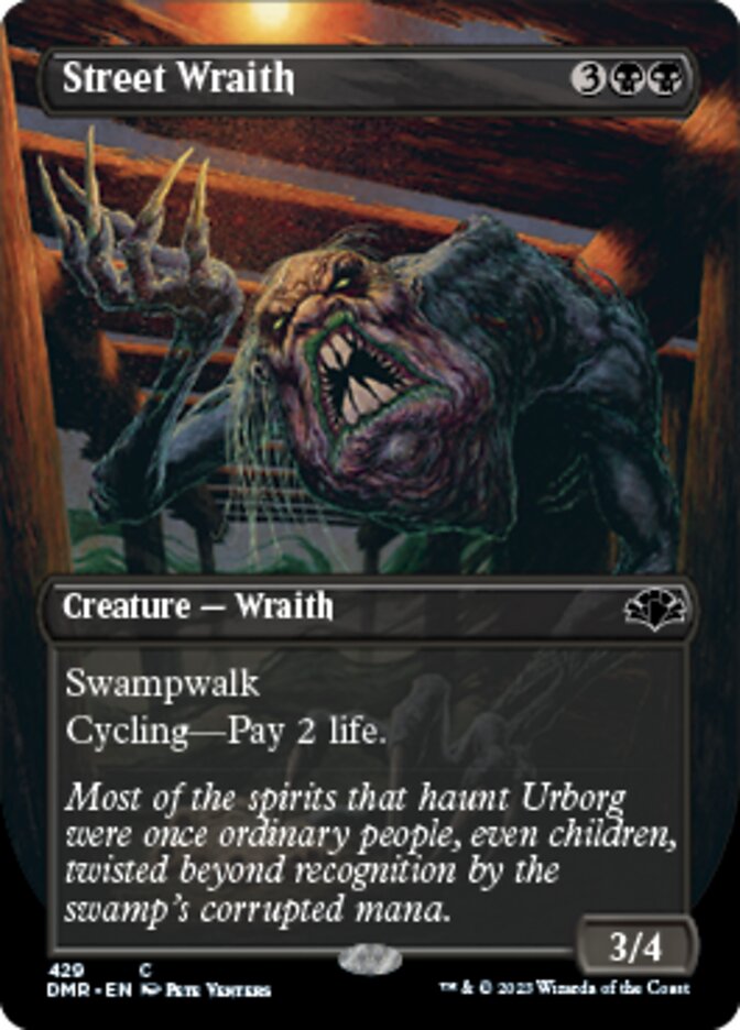 Street Wraith (Borderless Alternate Art) [Dominaria Remastered] | D20 Games