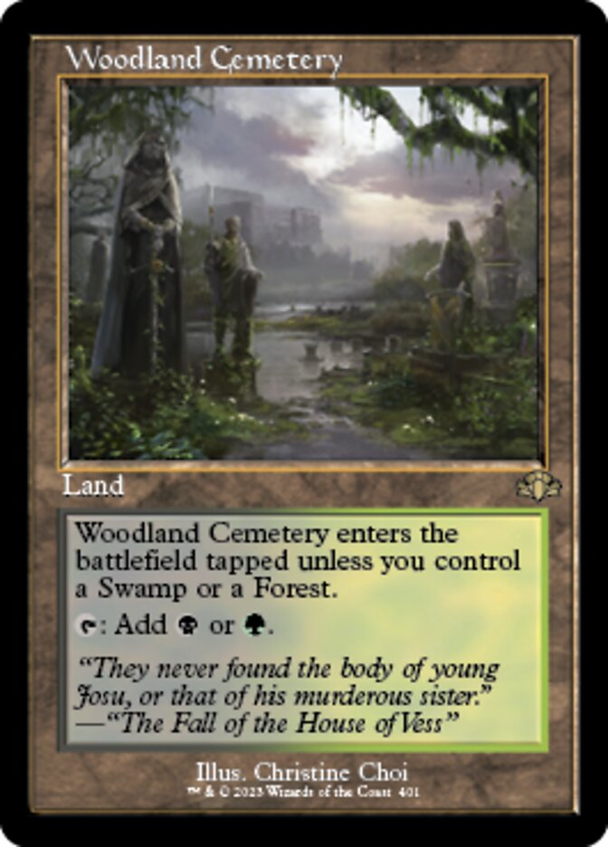 Woodland Cemetery (Retro) [Dominaria Remastered] | D20 Games