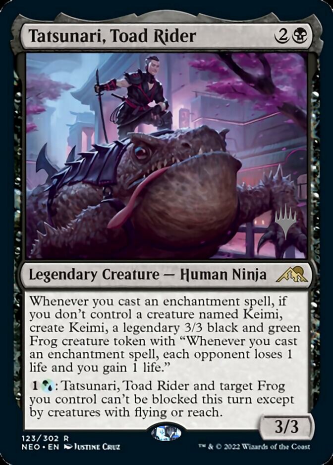 Tatsunari, Toad Rider (Promo Pack) [Kamigawa: Neon Dynasty Promos] | D20 Games