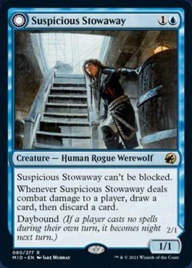 Suspicious Stowaway // Seafaring Werewolf [Innistrad: Midnight Hunt] | D20 Games
