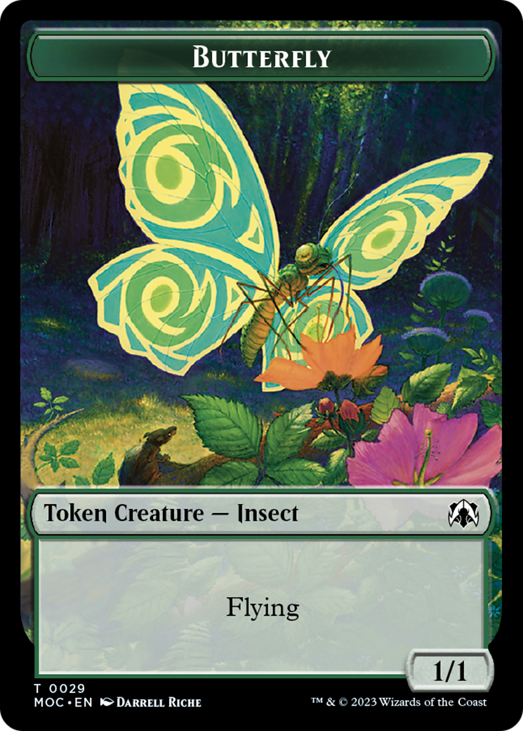 Butterfly // City's Blessing Double-Sided Token [March of the Machine Commander Tokens] | D20 Games
