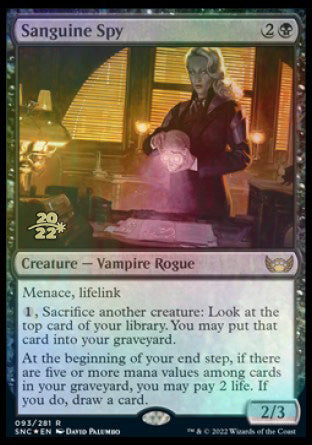 Sanguine Spy [Streets of New Capenna Prerelease Promos] | D20 Games