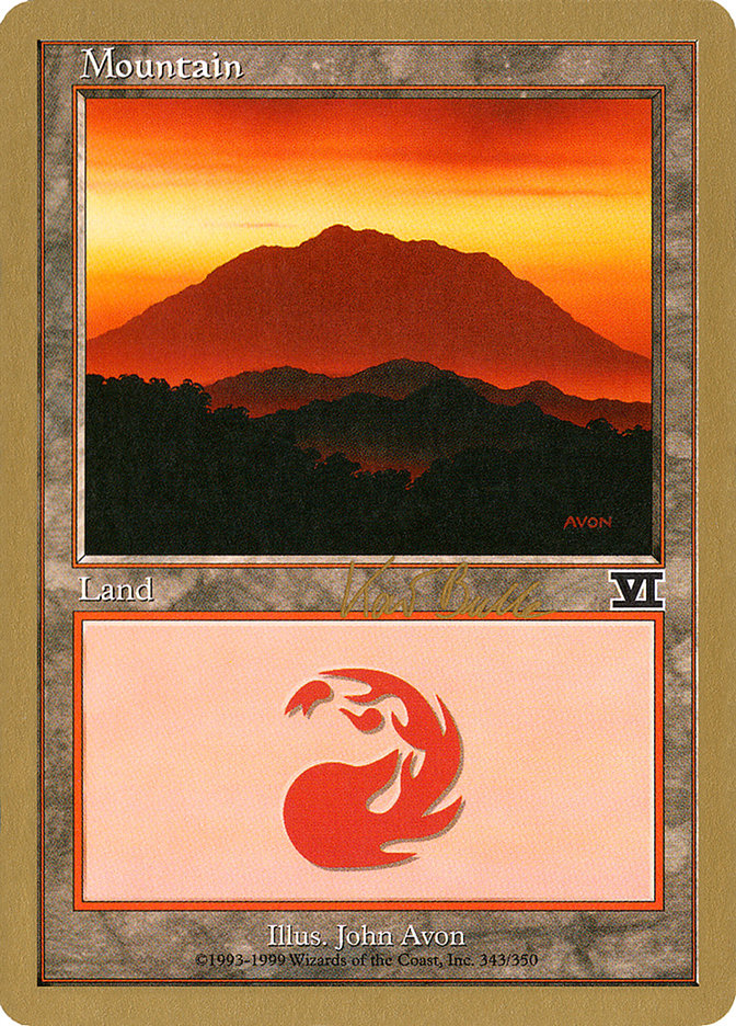 Mountain (kb343) (Kai Budde) [World Championship Decks 1999] | D20 Games