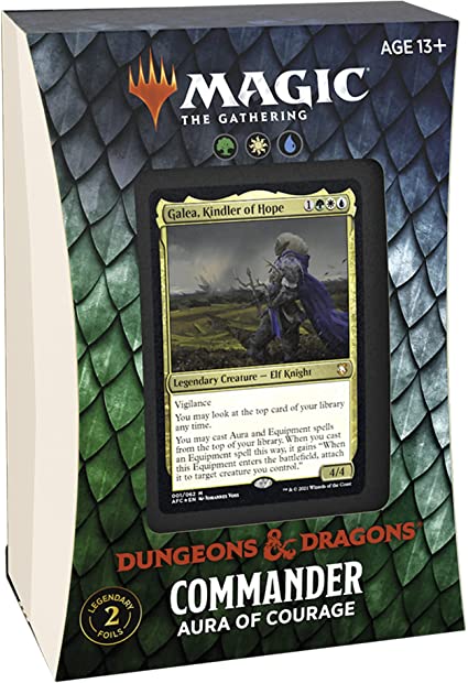 MTG Adventure in to the Forgotten Realms Aura Of Courage Commander Deck | D20 Games