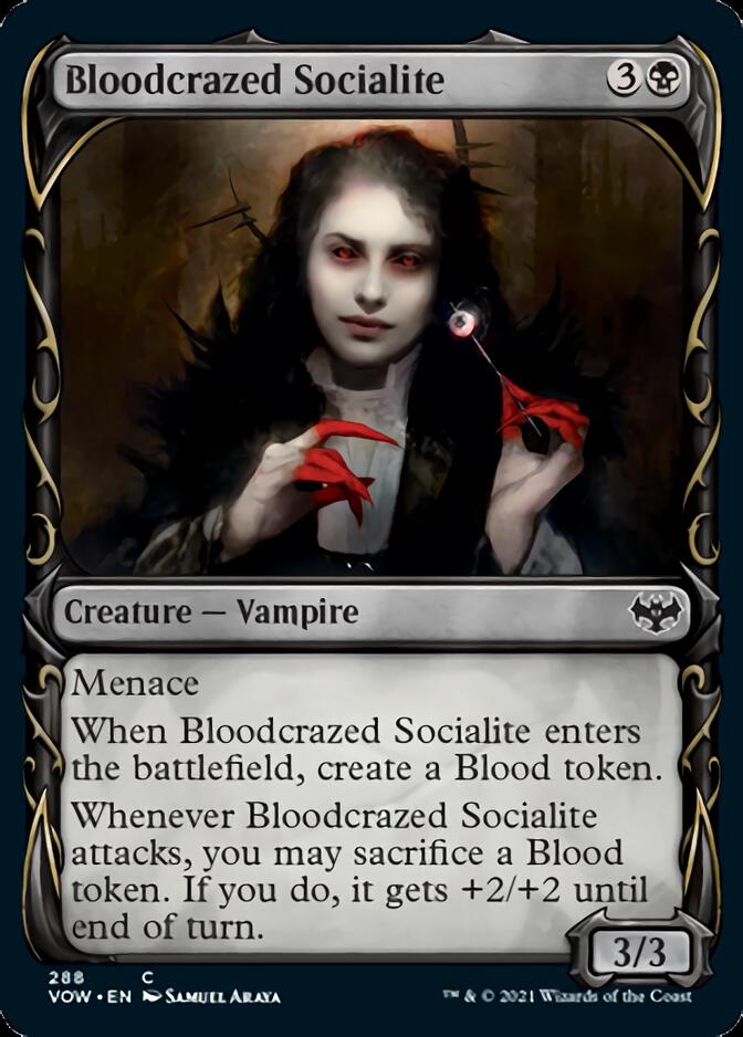 Bloodcrazed Socialite (Showcase Fang Frame) [Innistrad: Crimson Vow] | D20 Games