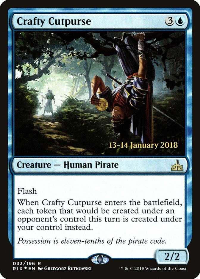 Crafty Cutpurse [Rivals of Ixalan Prerelease Promos] | D20 Games