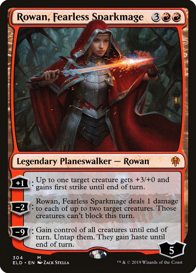 Rowan, Fearless Sparkmage [Throne of Eldraine] | D20 Games