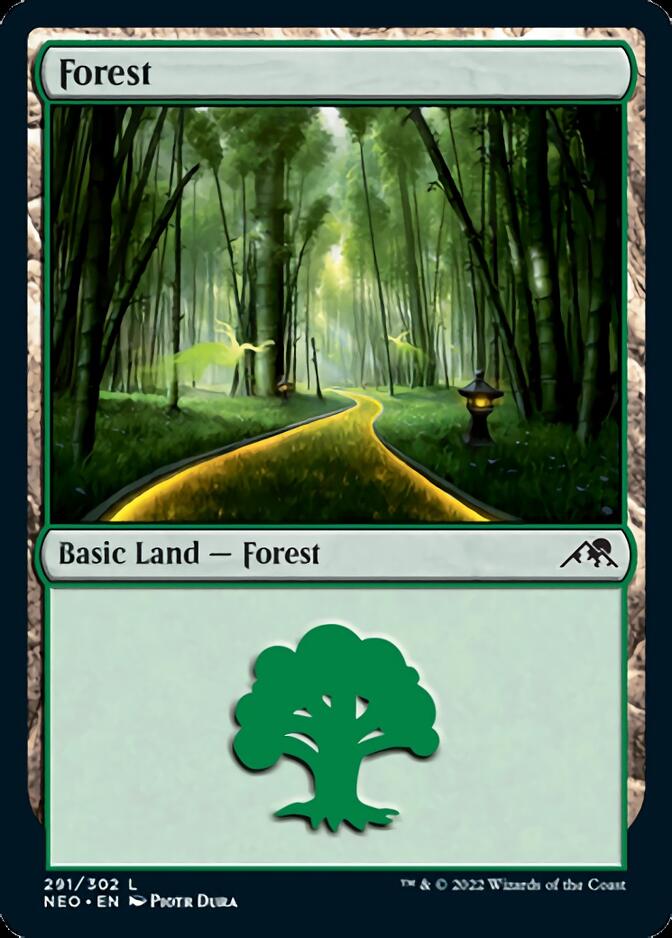 Forest (291) [Kamigawa: Neon Dynasty] | D20 Games