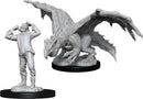 Dungeons & Dragons Nolzur`s Marvelous Unpainted Miniatures: W11 Green Dragon Wyrmling & Afflicted Elf