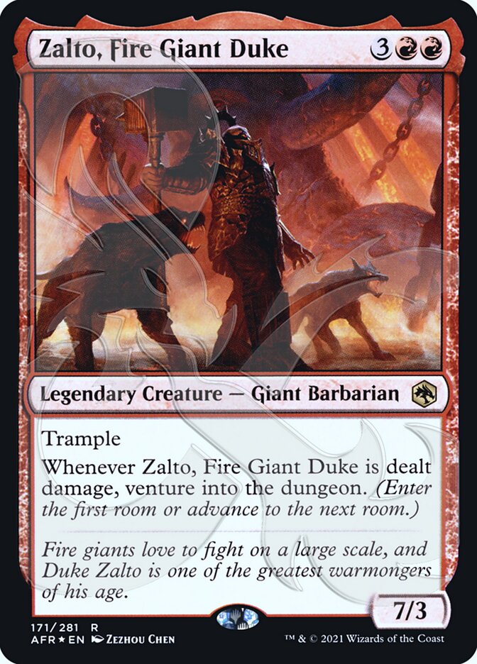 Zalto, Fire Giant Duke (Ampersand Promo) [Dungeons & Dragons: Adventures in the Forgotten Realms Promos] | D20 Games