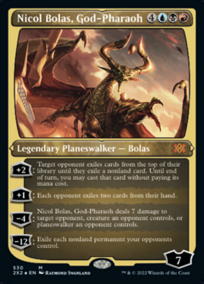 Nicol Bolas, God-Pharaoh (Foil Etched) [Double Masters 2022] | D20 Games