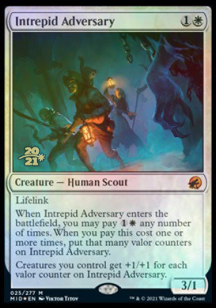 Intrepid Adversary [Innistrad: Midnight Hunt Prerelease Promos] | D20 Games