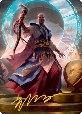 Teferi, Who Slows the Sunset Art Card (Gold-Stamped Signature) [Innistrad: Midnight Hunt Art Series] | D20 Games