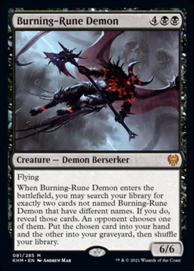Burning-Rune Demon [Kaldheim] | D20 Games