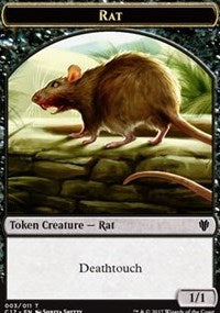 Rat (003) // Cat (001) Double-sided Token [Commander 2017 Tokens] | D20 Games