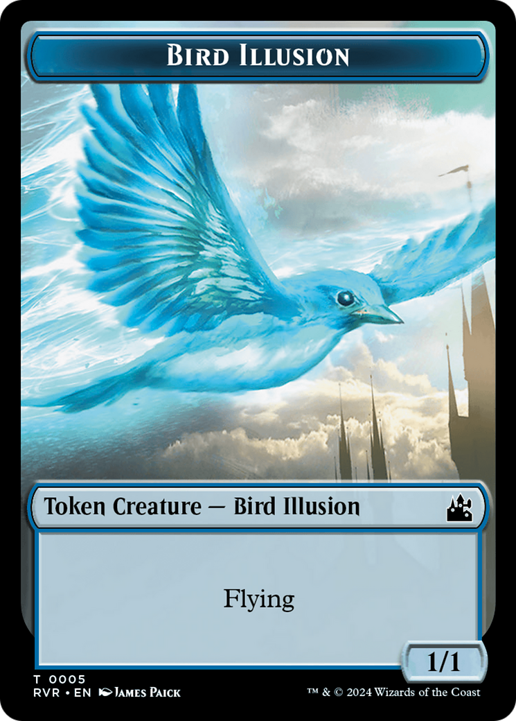 Bird Illusion Token [Ravnica Remastered Tokens] | D20 Games