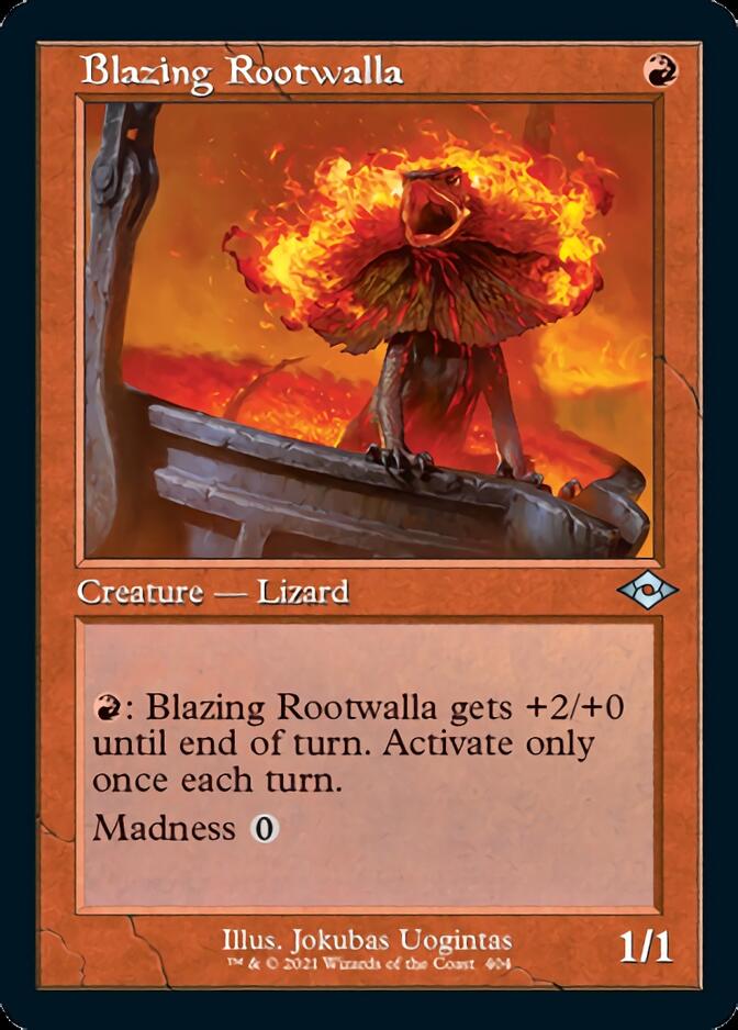Blazing Rootwalla (Retro Foil Etched) [Modern Horizons 2] | D20 Games