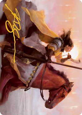 Sunrise Cavalier Art Card (Gold-Stamped Signature) [Innistrad: Midnight Hunt Art Series] | D20 Games