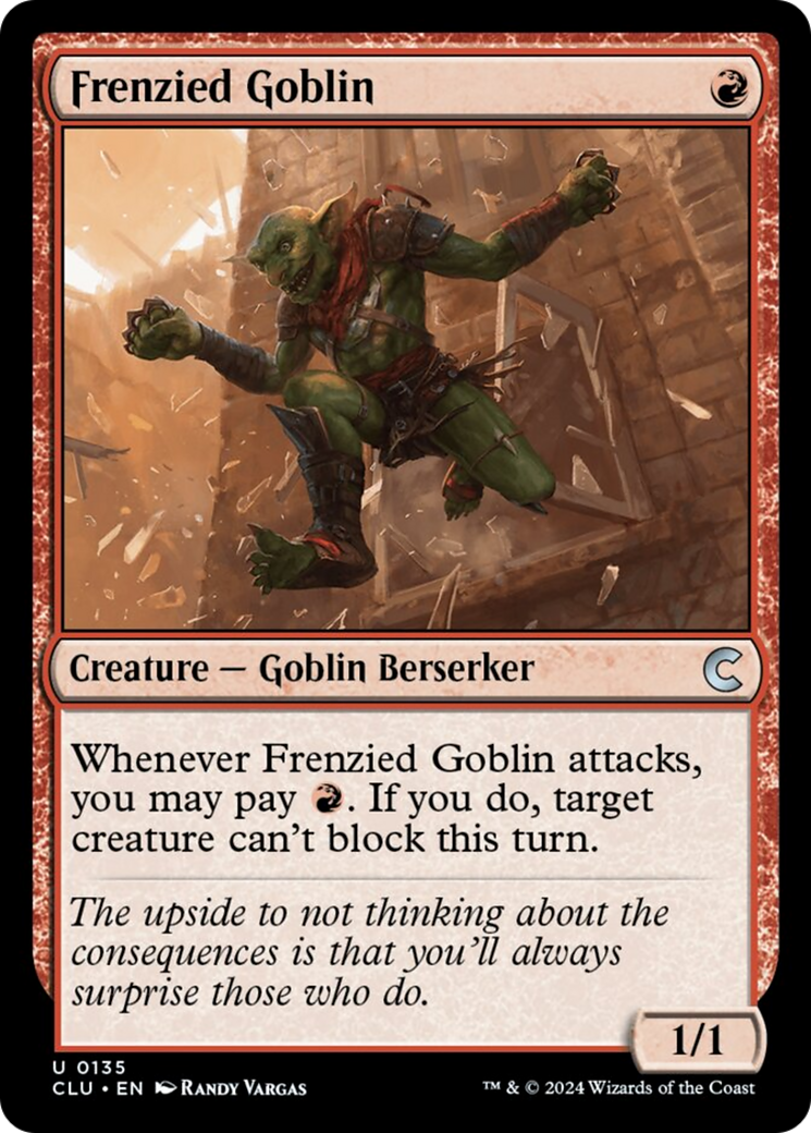 Frenzied Goblin [Ravnica: Clue Edition] | D20 Games