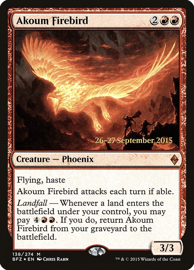 Akoum Firebird  [Battle for Zendikar Prerelease Promos] | D20 Games