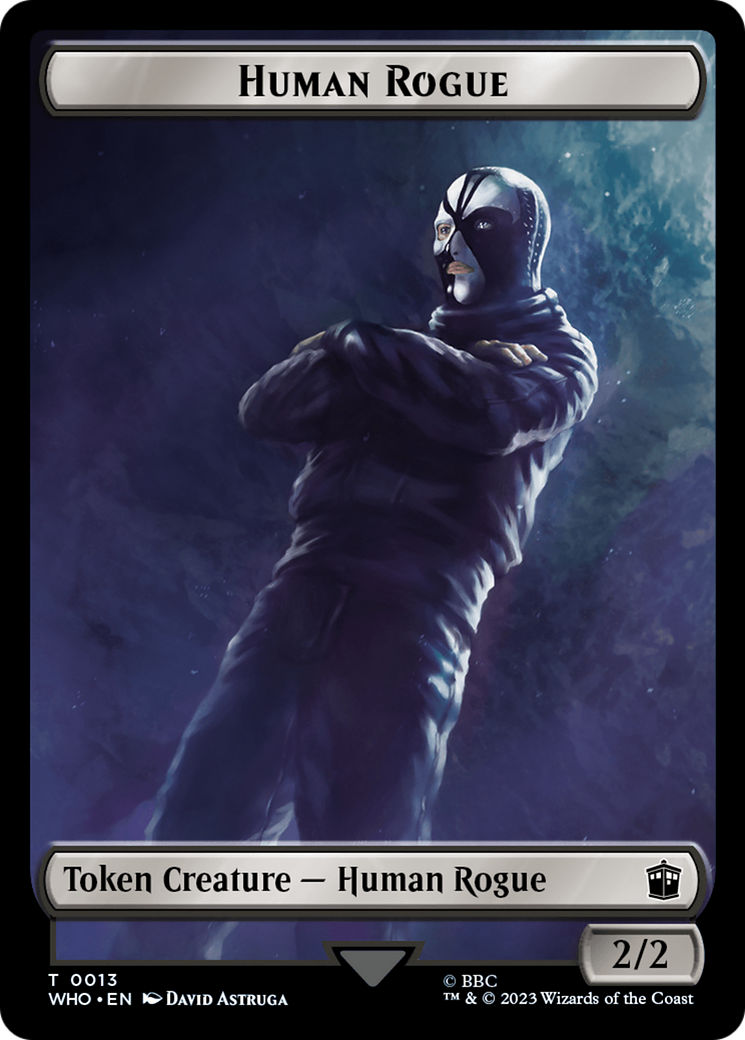 Human Rogue // Clue (0022) Double-Sided Token [Doctor Who Tokens] | D20 Games