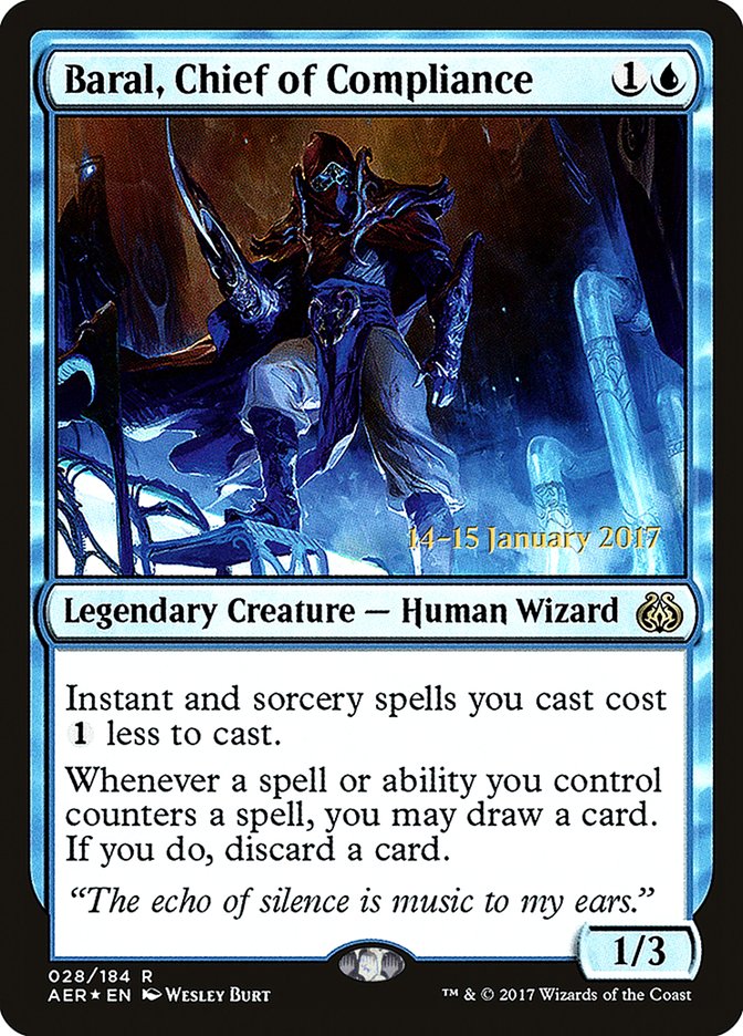 Baral, Chief of Compliance  [Aether Revolt Prerelease Promos] | D20 Games