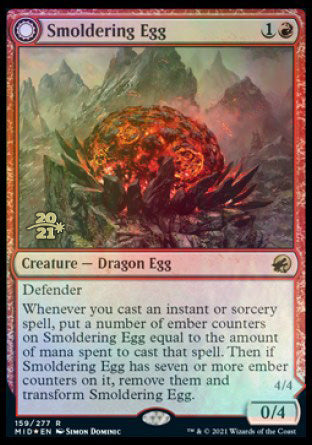 Smoldering Egg // Ashmouth Dragon [Innistrad: Midnight Hunt Prerelease Promos] | D20 Games