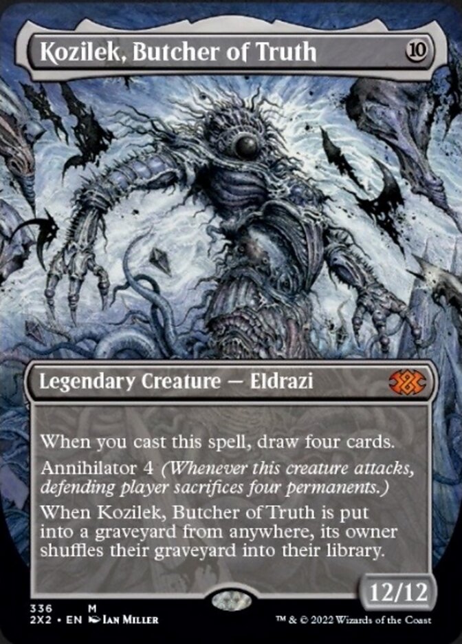 Kozilek, Butcher of Truth (Borderless Alternate Art) [Double Masters 2022] | D20 Games