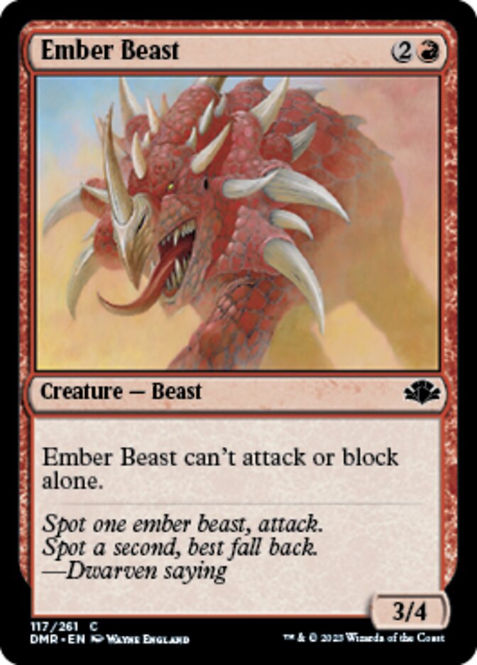 Ember Beast [Dominaria Remastered] | D20 Games