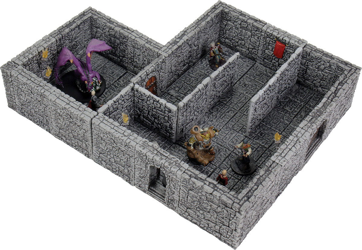 WarLock Tiles: Dungeon Tiles II - Full Height Stone Walls | D20 Games