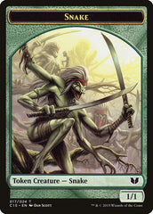 Snake (017) // Saproling Double-Sided Token [Commander 2015 Tokens] | D20 Games