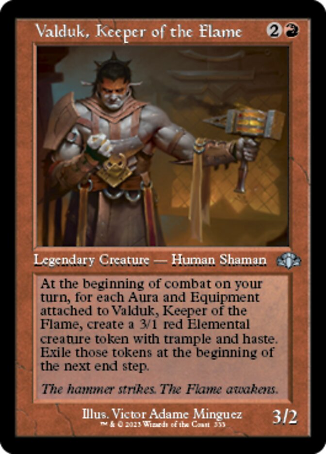 Valduk, Keeper of the Flame (Retro) [Dominaria Remastered] | D20 Games