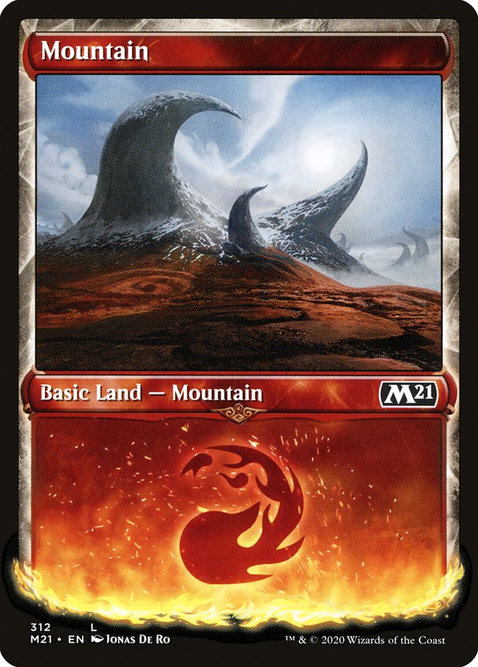 Mountain (312) (Showcase) [Core Set 2021] | D20 Games