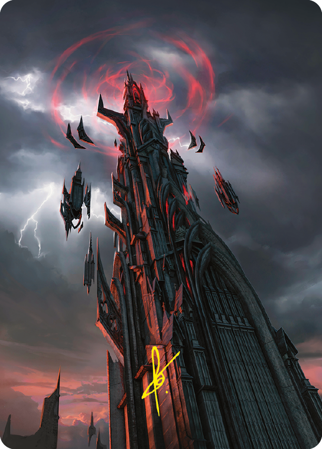 Barad-dur Art Card (Gold-Stamped Signature) [The Lord of the Rings: Tales of Middle-earth Art Series] | D20 Games