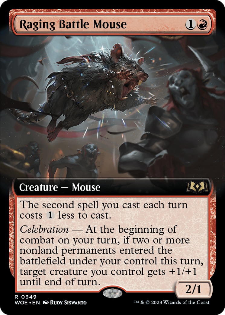 Raging Battle Mouse (Extended Art) [Wilds of Eldraine] | D20 Games