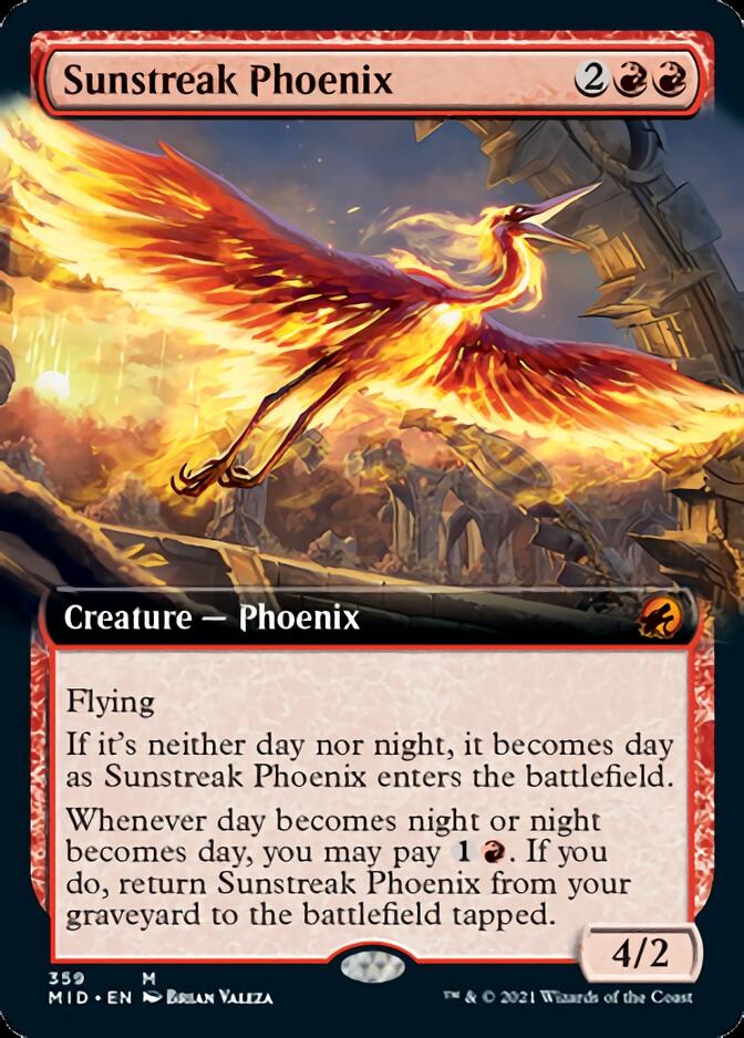 Sunstreak Phoenix (Extended) [Innistrad: Midnight Hunt] | D20 Games