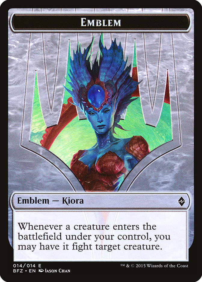 Kiora, Master of the Depths Emblem [Battle for Zendikar Tokens] | D20 Games